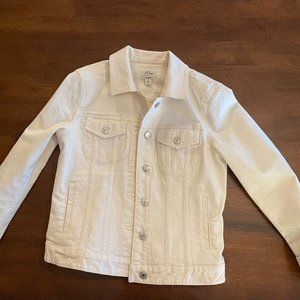 J Crew size S white denim jacket